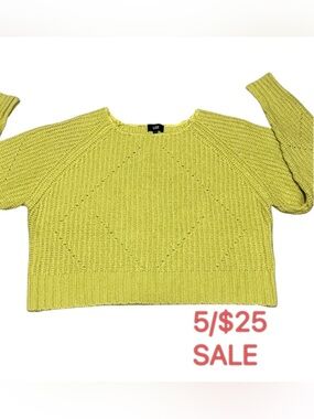 LINE THE LABEL Chunky Knit Sweater Lime Green Size Small 5/$25 Sale